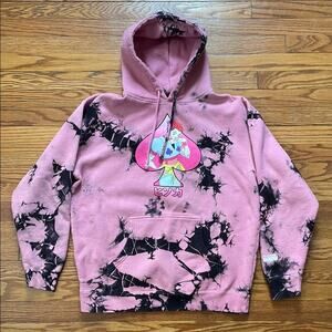 Hunter x Hunter Hypland Hisoka Morrow Spade Tie Dye Heavyweight Hoodie Pink L